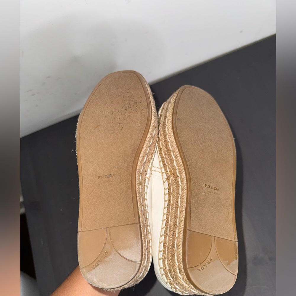 Prada White Platform Espadrilles - image 7
